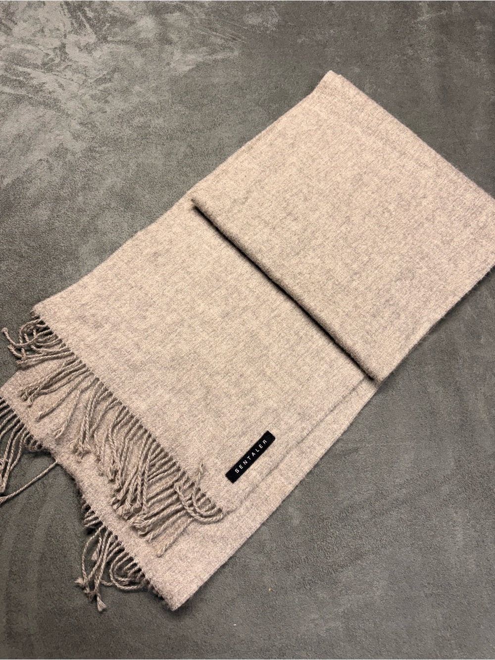 Sentaler 100% Baby Alpaca Grey Scarf